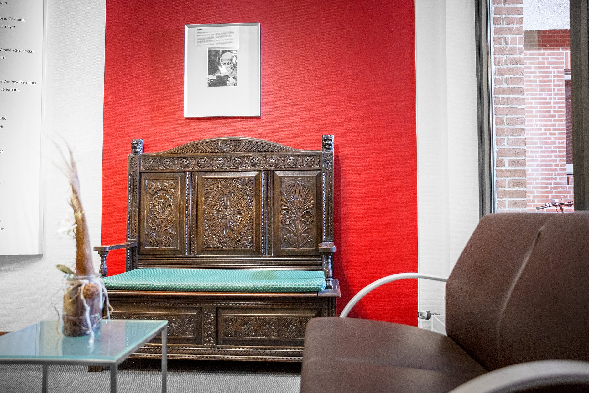 Dies ist ein Detail der liebevollen Ausstattung im Eingangsbereich des HGZ.