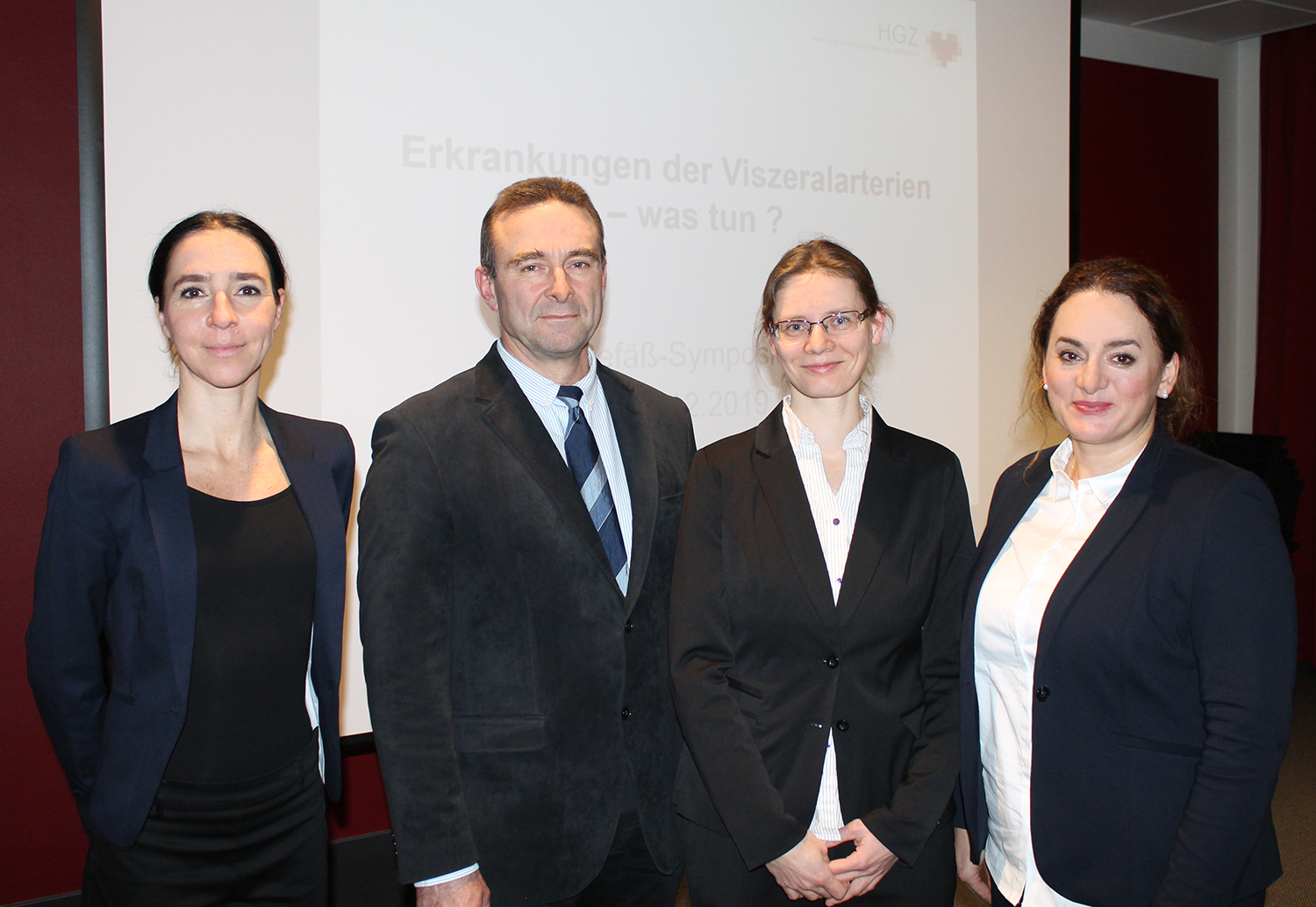 Dies sind vier Experten des Gefäßzentrums im HGZ, die beim Symposium referierten.